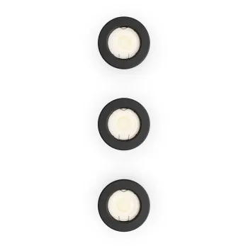 Philips Peridot 3-pack fekete mennyezetbe építhető lámpa szett (PHI-8721103037091) GU10 3 izzós IP20