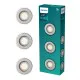 Philips Peridot 3-pack nikkel mennyezetbe építhető lámpa szett (PHI-8721103037114) GU10 3 izzós IP20