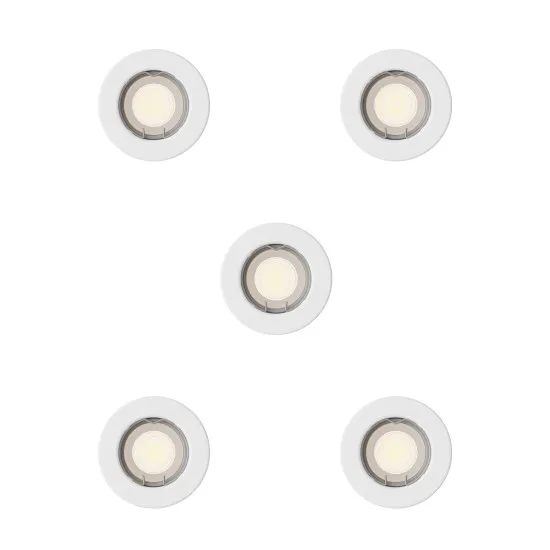 Philips Peridot 5-pack fehér mennyezetbe építhető lámpa szett (PHI-8721103037138) GU10 5 izzós IP20