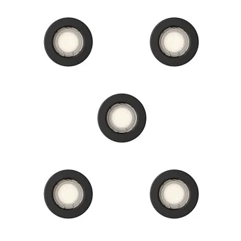 Philips Peridot 5-pack fekete mennyezetbe építhető lámpa szett (PHI-8721103037152) GU10 5 izzós IP20