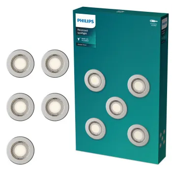 Philips Peridot 5-pack nikkel mennyezetbe építhető lámpa szett (PHI-8721103037176) GU10 5 izzós IP20