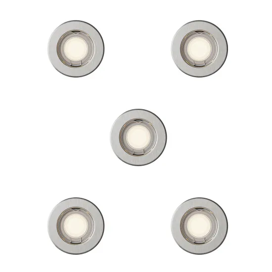 Philips Peridot 5-pack nikkel mennyezetbe építhető lámpa szett (PHI-8721103037176) GU10 5 izzós IP20