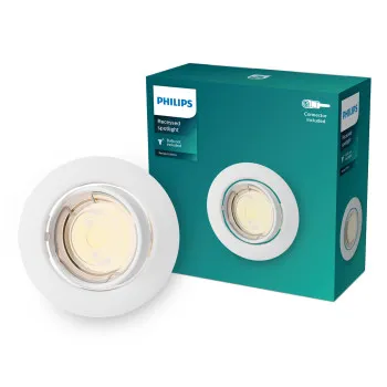Philips Peridot fehér mennyezetbe építhető lámpa (PHI-8720169392601) GU10 1 izzós IP20
