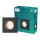 Philips Peridot fekete mennyezetbe építhető lámpa (PHI-8720169392687) GU10 1 izzós IP20