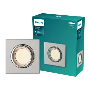 Philips Peridot nikkel mennyezetbe építhető lámpa (PHI-8720169392700) GU10 1 izzós IP20