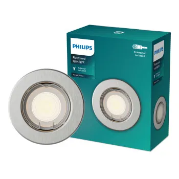 Philips Peridot nikkel mennyezetbe építhető lámpa (PHI-8720169392762) GU10 1 izzós IP20