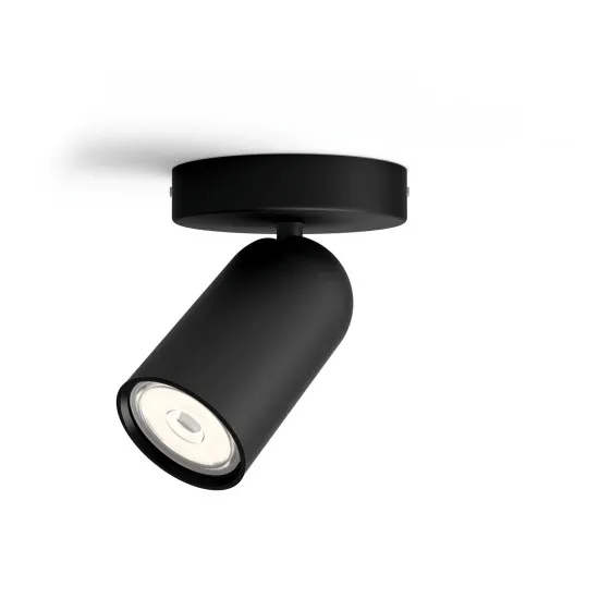 Philips Pongee fekete fali/mennyezeti spotlámpa (PHI-8718696164785) GU10 1 izzós IP20