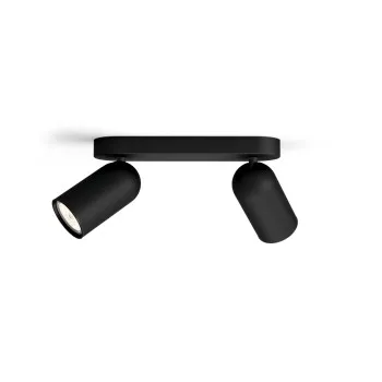Philips Pongee fekete mennyezeti spotlámpa (PHI-8718696164815) GU10 2 izzós IP20