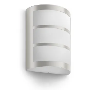 Philips Python inox LED kültéri fali lámpa (PHI-8718696131640) LED 1 izzós IP44