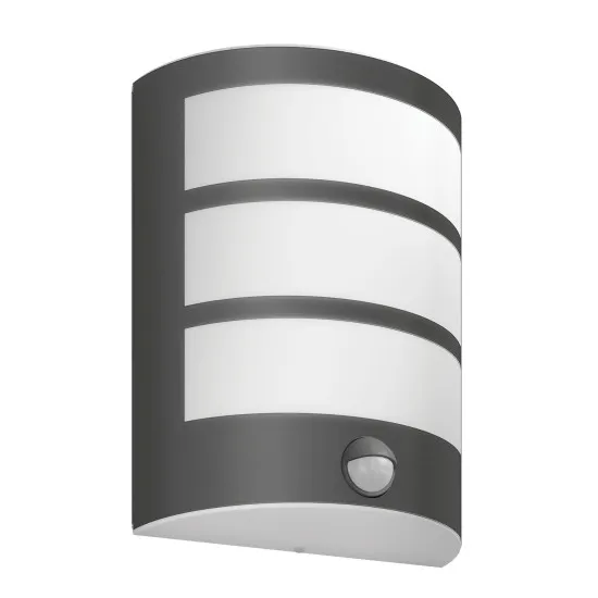 Philips Python antracit mozgásérzékelős LED kültéri fali lámpa (PHI-8719514417632) LED 1 izzós IP44