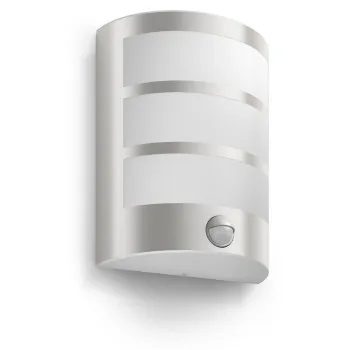 Philips Python inox mozgásérzékelős LED kültéri fali lámpa (PHI-8720169263772) LED 1 izzós IP44