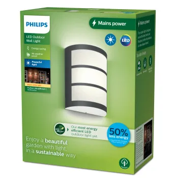 Philips Python antracit LED kültéri fali lámpa (PHI-8720169269170) LED 1 izzós IP44