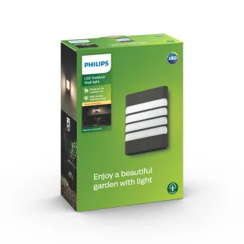 Philips Raccoon antracit LED kültéri fali lámpa (PHI-8718291479468) LED 1 izzós IP44