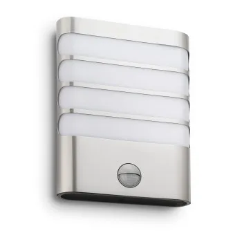 Philips Raccoon inox mozgásérzékelős LED kültéri fali lámpa (PHI-8718291479475) LED 1 izzós IP44