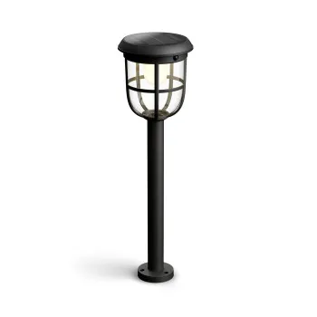 Philips Radii fekete napelemes LED kültéri állólámpa (PHI-8720169267213) LED 1 izzós IP44