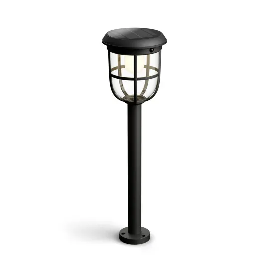 Philips Radii fekete napelemes LED kültéri állólámpa (PHI-8720169267213) LED 1 izzós IP44