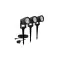 Philips Reuel 3-pack fekete LED kültéri leszúrható lámpa szett (PHI-8720169386976) LED 3 izzós IP44