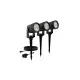 Philips Reuel 3-pack fekete LED kültéri leszúrható lámpa szett (PHI-8720169386976) LED 3 izzós IP44