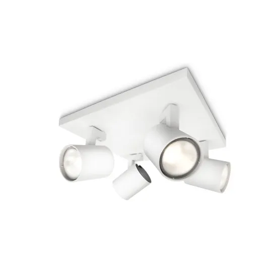 Philips Runner fehér mennyezeti spotlámpa (PHI-8718291487852) GU10 4 izzós IP20
