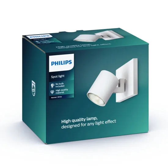 Philips Runner fehér fali/mennyezeti spotlámpa (PHI-8718291487920) GU10 1 izzós IP20