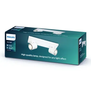 Philips Runner fehér mennyezeti spotlámpa (PHI-8718291487944) GU10 2 izzós IP20
