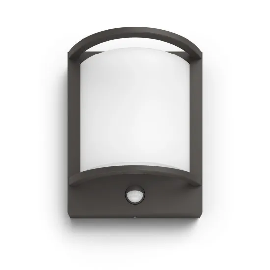 Philips Samondra antracit mozgásérzékelős LED kültéri fali lámpa (PHI-8718696165942) LED 1 izzós IP44