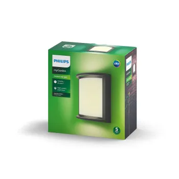 Philips Samondra antracit LED kültéri fali lámpa (PHI-8718696165997) LED 1 izzós IP44