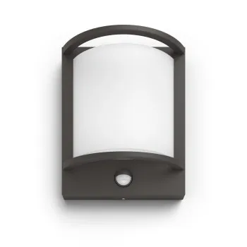 Philips Samondra antracit mozgásérzékelős LED kültéri fali lámpa (PHI-8720169263710) LED 1 izzós IP44