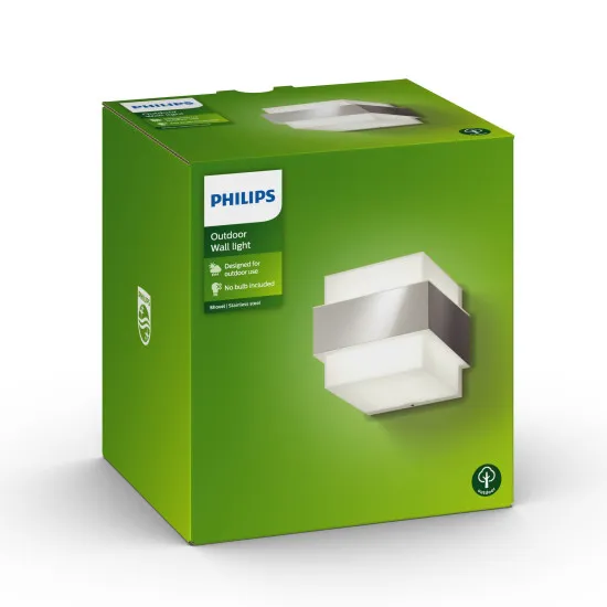 Philips Shovel inox kültéri fali lámpa (PHI-8718696153901) E27 1 izzós IP44