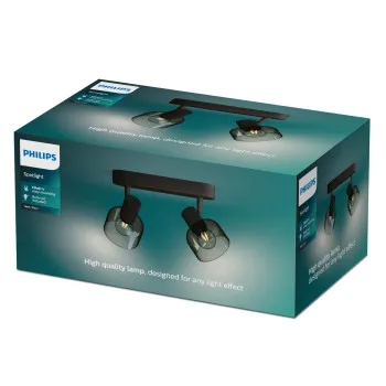 Philips Sleet fekete mennyezeti spotlámpa (PHI-8720169299597) E14 2 izzós IP20