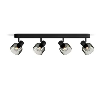 Philips Sleet fekete mennyezeti spotlámpa (PHI-8720169299634) E14 4 izzós IP20