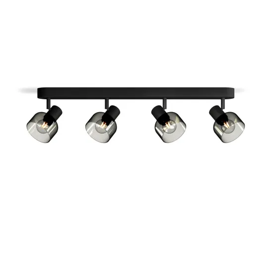 Philips Sleet fekete mennyezeti spotlámpa (PHI-8720169299634) E14 4 izzós IP20