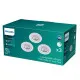 Philips Sparkle 3-pack fehér LED mennyezetbe építhető lámpa szett (PHI-8718699755867) LED 3 izzós IP20