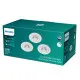 Philips Sparkle 3-pack fehér LED mennyezetbe építhető lámpa szett (PHI-8718699755980) LED 3 izzós IP20