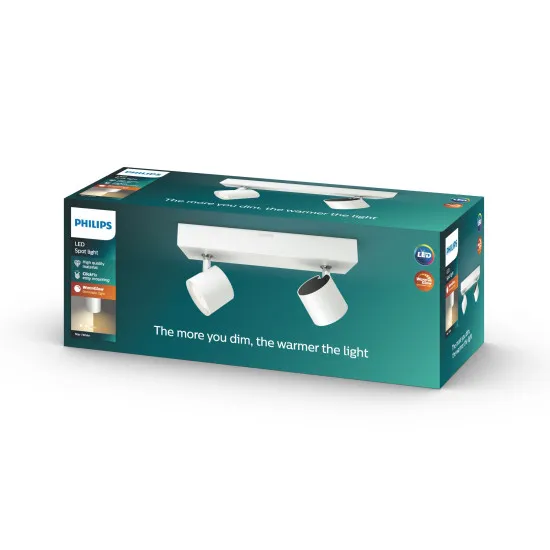 Philips Star fehér LED mennyezeti spotlámpa (PHI-8718696154632) LED 2 izzós IP20