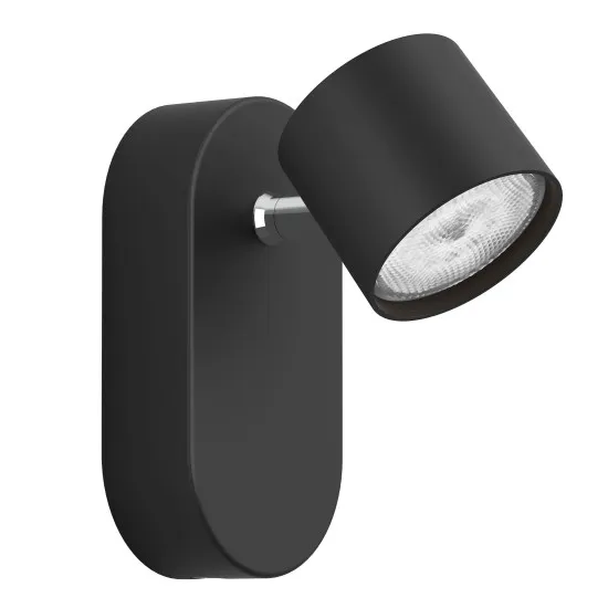 Philips Star fekete LED fali/mennyezeti spotlámpa (PHI-8719514435377) LED 1 izzós IP20