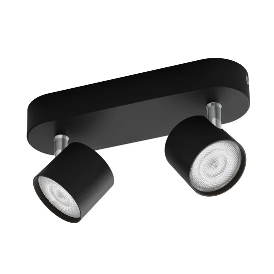 Philips Star fekete LED mennyezeti spotlámpa (PHI-8719514435391) LED 2 izzós IP20