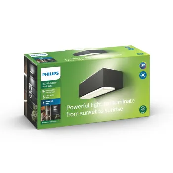 Philips Stratosphere antracit LED kültéri fali lámpa (PHI-8718696161395) LED 1 izzós IP44