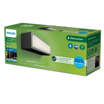Philips Stratosphere antracit LED kültéri fali lámpa (PHI-8720169257498) LED 1 izzós IP44