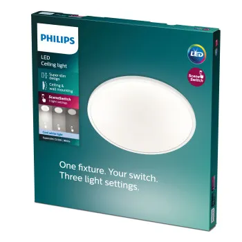 Philips SuperSlim fehér LED mennyezeti lámpa (PHI-8718699680992) LED 1 izzós IP20