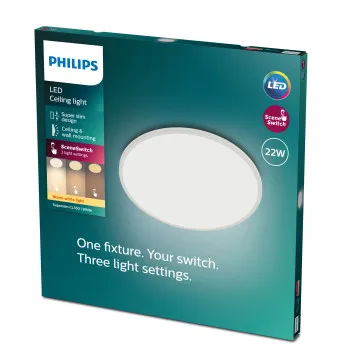 Philips SuperSlim fehér LED mennyezeti lámpa (PHI-8719514327061) LED 1 izzós IP20
