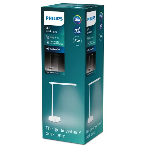 Philips Tilpa fehér újratölthető LED asztali lámpa (PHI-8719514443839) LED 1 izzós IP20