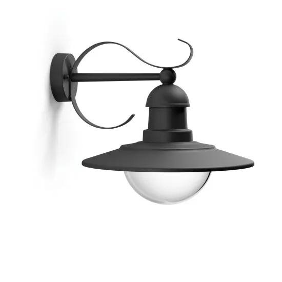 Philips Topiary fekete kültéri falikar (PHI-8718696156766) E27 1 izzós IP44