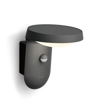 Philips Tyla antracit mozgásérzékelős LED kültéri falikar (PHI-8719514476837) LED 1 izzós IP44