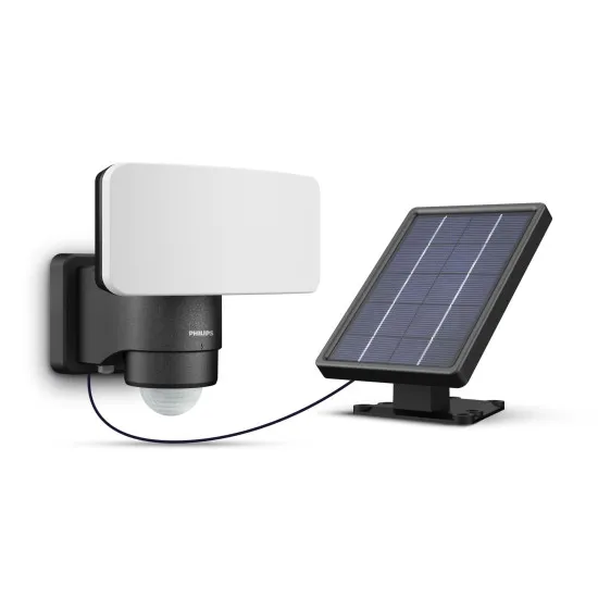 Philips Tylus fekete napelemes LED kültéri fali lámpa (PHI-8720169362208) LED 1 izzós IP44