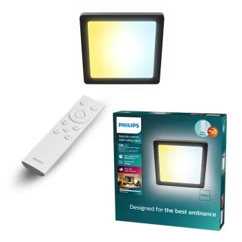 Philips Valen fekete LED mennyezetbe építhető lámpa (PHI-8721103060884) LED 1 izzós IP20
