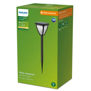 Philips Vapora fekete napelemes LED kültéri leszúrható lámpa (PHI-8720169265721) LED 1 izzós IP44