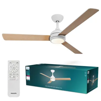 Philips Velyx fehér-barna LED mennyezeti ventilátoros lámpa (PHI-8721103096906) LED 1 izzós IP20