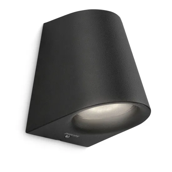 Philips Virga fekete LED kültéri fali lámpa (PHI-8718291479581) LED 1 izzós IP44