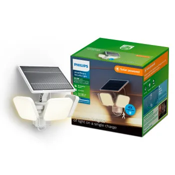 Philips Zyren fehér napelemes LED kültéri fali lámpa (PHI-8721103105479) LED 1 izzós IP65